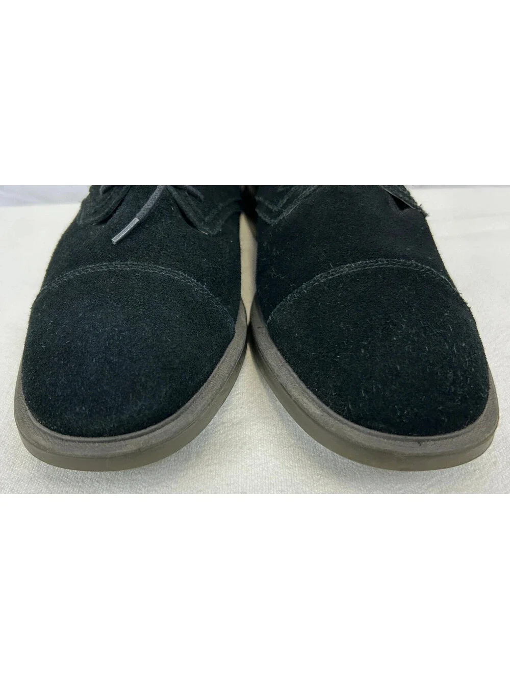 Calvin Klein Upton Men's Black Suede Cap Toe Derby Dress Shoes Size 11.5